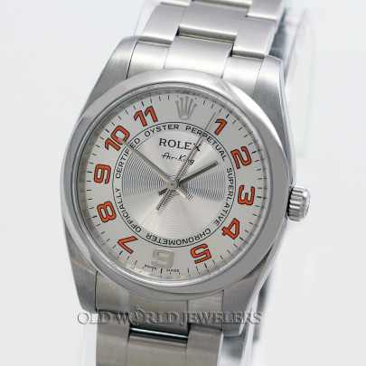 Rolex Air King Ref 114200 Steel Silver Concentric Dial